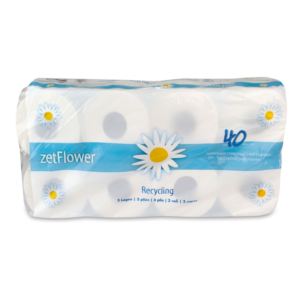 Bild von WC-Papier - Tissue-Toilettenpapier 3-lagig (VPE=8 8 Rollen Packung)